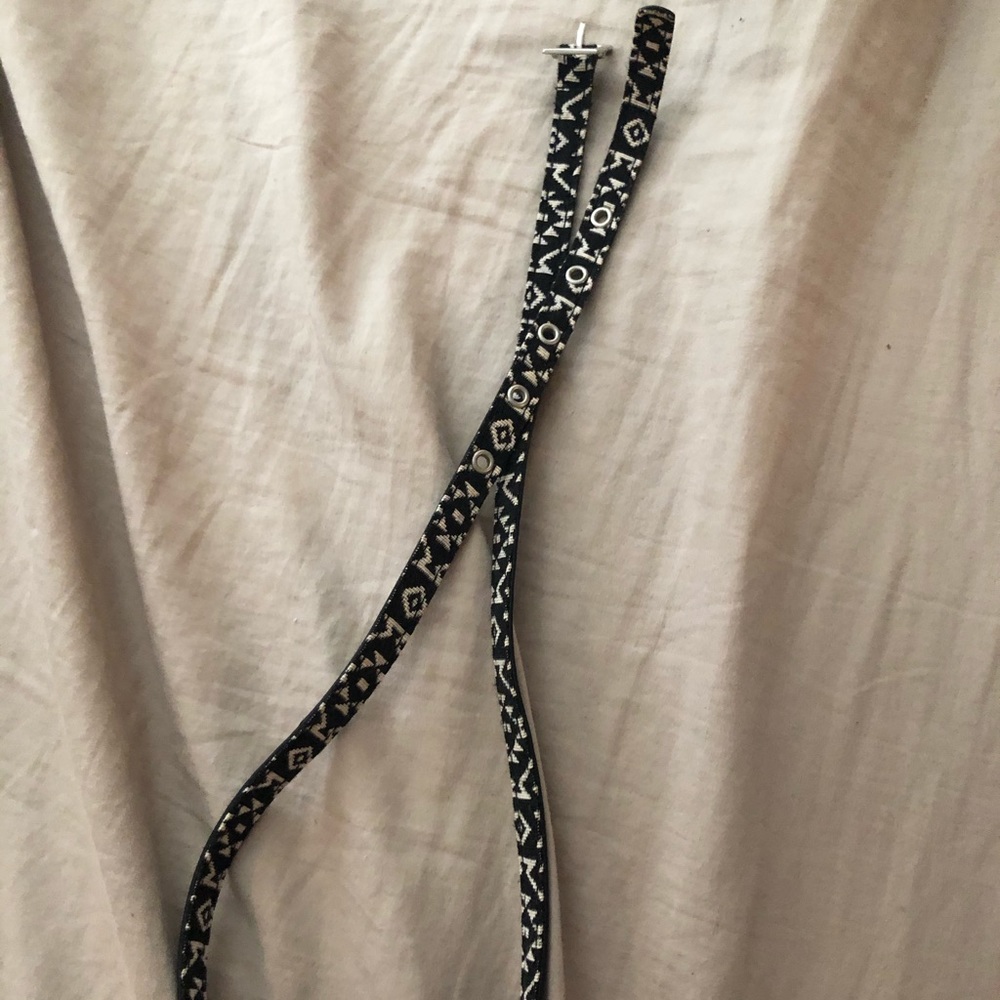 Small black and white belt
